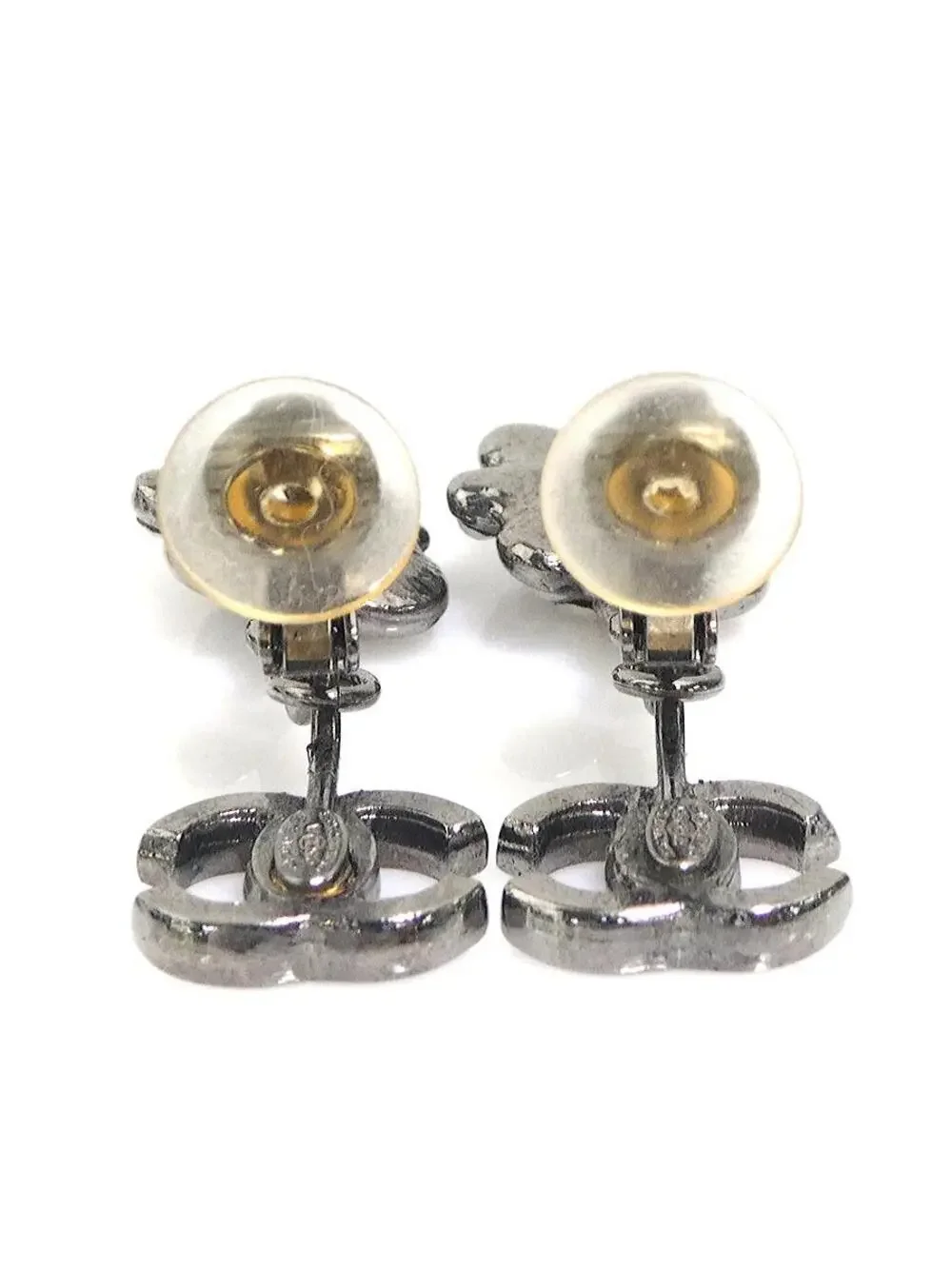 Auth Chanel Cc Logo Piaerce Earrings #293530C37B